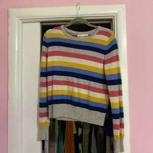Long sleeve multi colored strip sweater